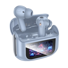 Wireless Hands Free Hoco EQ21 Sandy 400mAh v5.4 με ANC ENC TWS 7 Ώρες Ομιλίας και Οθόνη Αφής Μπλε