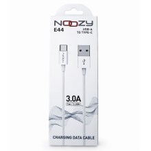 Καλώδιο Σύνδεσης και Φόρτισης Noozy Flow E44 USB-A σε USB-C 3A Λευκό 1m