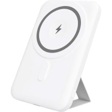 Power Bank Yenkee YPB 501 5000mAh 15W 3A MagSafe Ασύρματη Φόρτιση και 1xUSB-C PD20W, LED Ένδειξη Μπαταρίας Λευκό