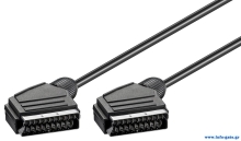 GOOBAY καλώδιο Scart 21pin σε Scart 21pin 50176, 5m, μαύρο