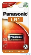 PANASONIC αλκαλική μπαταρία, Lady/LR1, 1.5V, 1τμχ