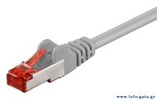 GOOBAY καλώδιο δικτύου 50890, CAT 6 S/FTP, copper, 250MHz, 7.5m, γκρι