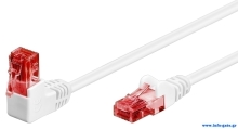 GOOBAY καλώδιο δικτύου 51521, CAT 6 U/UTP, γωνιακό, CCA, 0.5m, λευκό