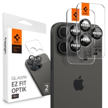 Προστασία Κάμερας Spigen Optik Pro Ez Fit Glass για Apple iPhone 16 Pro 16 Pro Max 17 Pro 17 Pro Max Μαύρο 2 Τμχ