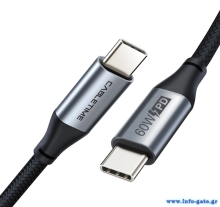 CABLETIME καλώδιο USB-C CMCM60W, 60W PD, 480Mbps, 1m, μαύρο