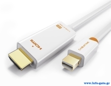 CABLETIME καλώδιο HDMI σε Mini DisplayPort CT-03G, 1080p, 1.8m, λευκό