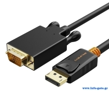 CABLETIME καλώδιο DisplayPort σε VGA CT-04G, 1080p, 3m, μαύρο