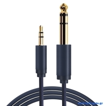 CABLETIME καλώδιο ήχου 3.5mm σε 6.3mm CT-H11G, 1.8m, μαύρο