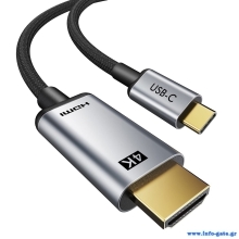 CABLETIME καλώδιο USB-C σε HDMI CT-CMHD2, 4K/60Hz, 1.8m, μαύρο