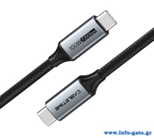 CABLETIME καλώδιο USB-C CT-CMCM2, USB 3.1, 100W, 20Gbps, 4K, 1.5m, μαύρο