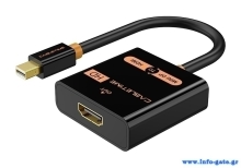 CABLETIME αντάπτορας mini DisplayPort σε HDMI CT-AV589-02G, 1080p, μαύρος