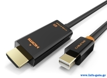 CABLETIME καλώδιο mini DisplayPort σε HDMI CT-AV588-03G, 1080p/60Hz, 1.8m, μαύρο