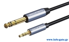 CABLETIME καλώδιο ήχου 3.5mm σε 6.35mm CT-AV321-H11G, 2m, μαύρο