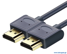 CABLETIME καλώδιο HDMI AV540-USHEAAG με Ethernet, slim, 4K/60Hz, 18 Gbps, 1m, μπλε