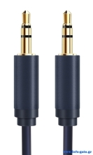 CABLETIME καλώδιο ήχου 3.5mm CT-AV301-H11G, gold plated, 1m, μπλε