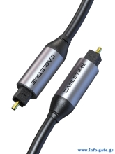 CABLETIME καλώδιο ήχου Toslink CT-AV380-P04GN, gold plated, 5mm, 3m, μαύρο