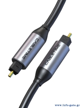 CABLETIME καλώδιο ήχου Toslink CT-AV380-P04GN, gold plated, 5mm, 3m, μαύρο