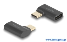 DELOCK αντάπτορας USB-C 60245, αρσενικό σε θηλυκό, 240W, 40Gbps, μαύρος