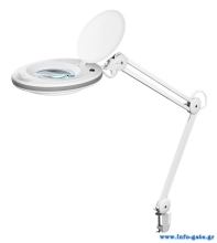 GOOBAY μεγεθυντικός φακός 60361 με σφιγκτήρα, LED, 3 διόπτρες, λευκός