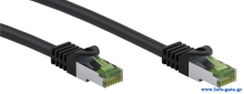 GOOBAY καλώδιο δικτύου 61091, CAT 8.1 S/FTP, copper, GHMT, 0.25m, μαύρο