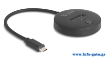 DELOCK docking station για M.2 NVMe/SATA SSD 64254, 10Gbps, μαύρο