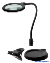 GOOBAY μεγεθυντικός φακός 64990 με κλιπ & βάση, LED, 3 διόπτρες 1.75x