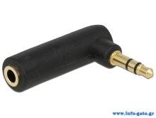 DELOCK αντάπτορας 3.5mm αρσενικό σε 3.5mm θηλυκό 65364, 3pin, γωνιακός