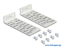DELOCK σετ βάσεις τοποθέτησης για rack 66236, ασημί, 2τμχ