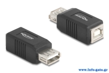 DELOCK αντάπτορας USB σε USB Type B 67203, 480Mbps, μαύρος