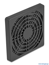 DELOCK σχάρα για 80mm ανεμιστήρα 67311 με φίλτρο σκόνης, πλαστική, μαύρη