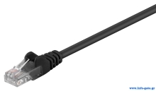 GΟOBAY καλώδιο δικτύου 68644, CAT 5e U/UTP, CCA, PVC, 1m, μαύρο