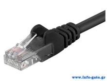 GΟOBAY καλώδιο δικτύου 68649, CAT 5e U/UTP, CCA, PVC, 3m, μαύρο