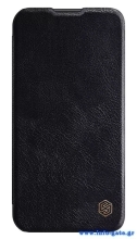 NILLKIN θήκη Qin Pro για iPhone 15 Plus, δερμάτινη, μαύρη