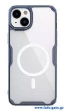 NILLKIN θήκη Nature Pro Magnetic για iPhone 15 Plus, διάφανη-μπλε