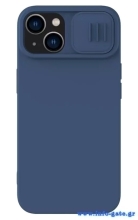 NILLKIN θήκη CamShield Silky Silicone για iPhone 15 Plus, μπλε
