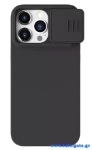 NILLKIN θήκη CamShield Silky Silicone για iPhone 15 Pro, μαύρη