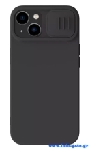 NILLKIN θήκη CamShield Silky Magnetic Silicone για iPhone 15 Plus, μαύρη