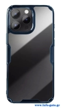 NILLKIN θήκη Nature TPU Pro για iPhone 16 Pro Max, διάφανη-μπλε