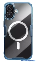 NILLKIN θήκη Nature TPU Pro Magnetic για iPhone 16, διάφανη-μπλε