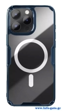 NILLKIN θήκη Nature TPU Pro Magnetic για iPhone 16 Pro, διάφανη-μπλε