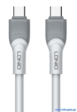 LDNIO καλώδιο USB-C σε USB-C LC602C, 100W PD, 2m, γκρι