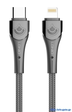 LDNIO καλώδιο Lightning σε USB-C LC861I, 30W PD, 1m, γκρι