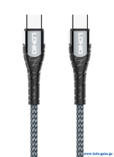 LDNIO καλώδιο USB-C σε USB-C LC101, 65W PD, 1m, γκρι