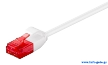 GOOBAY καλώδιο δικτύου 71549, CAT 6 U/UTP, slim, copper, 250MHz, 0.15m, λευκό