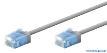 GOOBAY καλώδιο δικτύου 74221, CAT 6A U/UTP, ultra slim, copper, 500MHz, 0.5m, γκρι