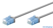 GOOBAY καλώδιο δικτύου 74227, CAT 6A U/UTP, ultra slim, copper, 500MHz, 10m, γκρι