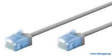 GOOBAY καλώδιο δικτύου 74228, CAT 6A U/UTP, ultra slim, copper, 500MHz, 15m, γκρι