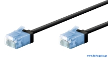 GOOBAY καλώδιο δικτύου 74231, CAT 6A U/UTP, ultra slim, copper, 500MHz, 0.25m, μαύρο