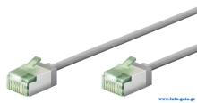GOOBAY καλώδιο δικτύου 74348, CAT 8.1 U/FTP, ultra slim, copper, 40Gbps, 3m, γκρι