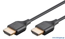 GOOBAY καλώδιο HDMI 75292 με Ethernet, slim, 4K/60Hz, 18 Gbps, 0.5m, μαύρο